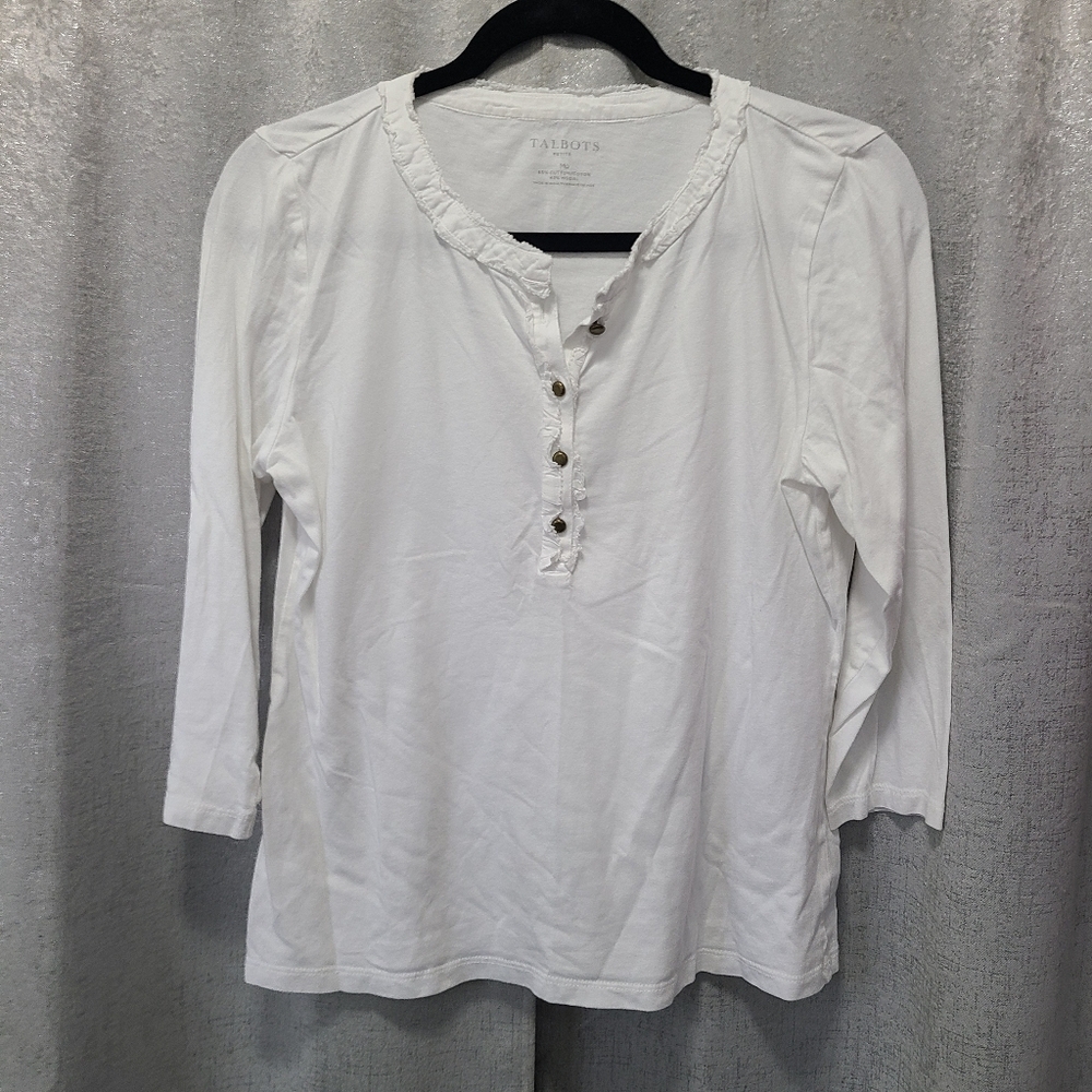 Talbots White‎ Button-Down Women's Shirt